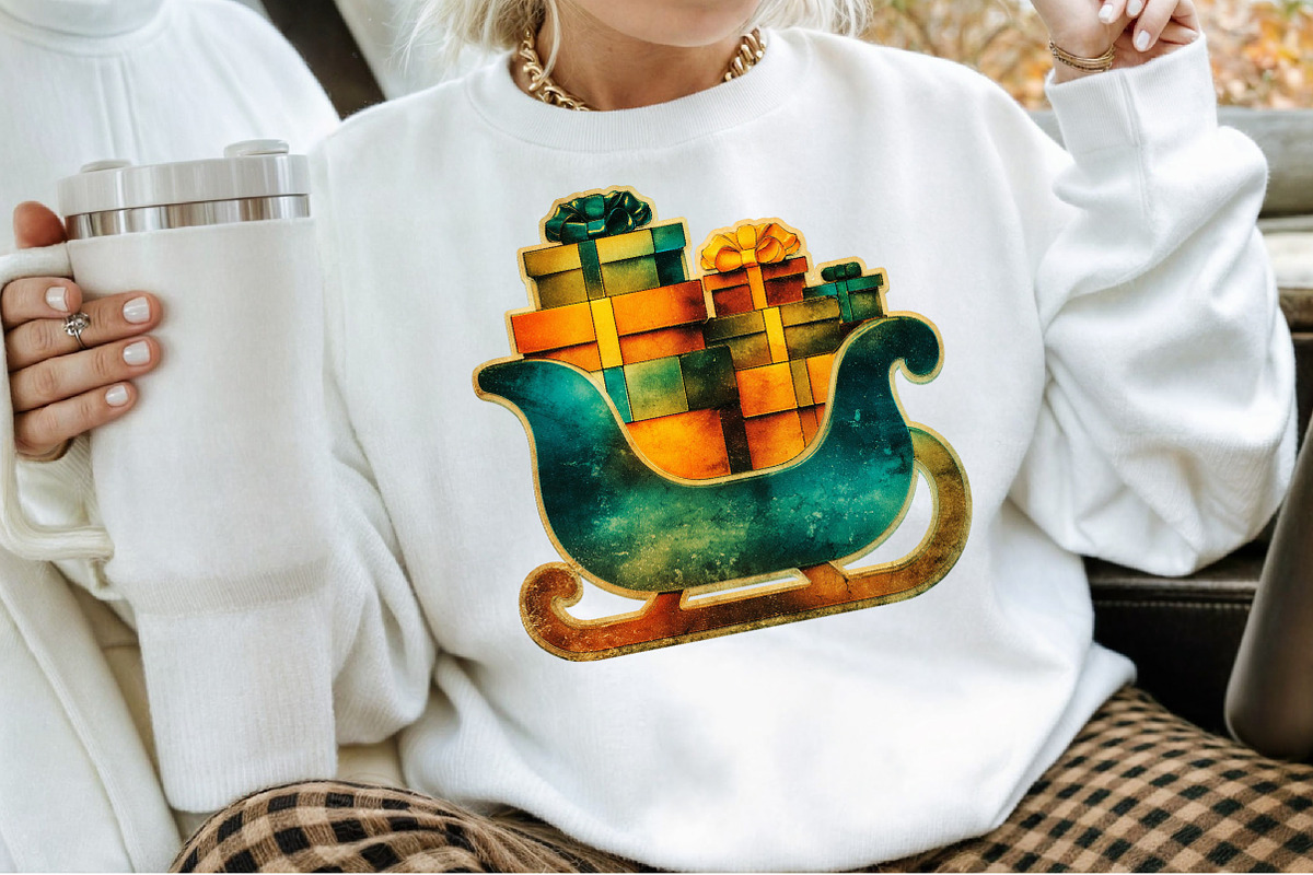 Christmas Santa Claus Sleigh PNG, an Illustration by Sublimation Artist (Photo 6 of 9)