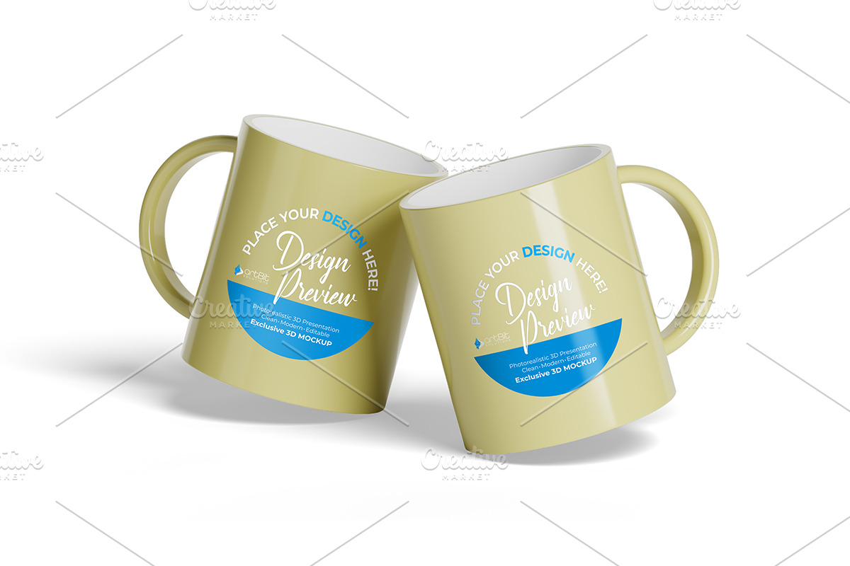 Editable Coffee Mug Mockup Set, a Packaging Mockup by artBit Design Studio (Photo 4 of 5)