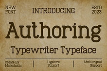 Authoring - Typewriter Typeface