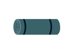 Yoga or camping mat icon. Folded, an Object Illustration by Toltemara