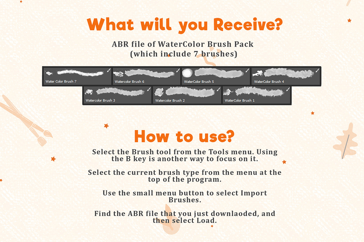 Water Color Brushes, a Brush Add-On by Velo Graphic Studio (Photo 6 of 6)