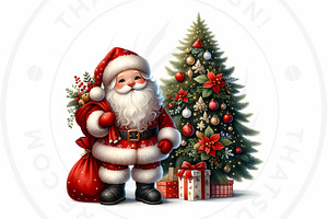 Cute Santa Claus Christmas Clipart