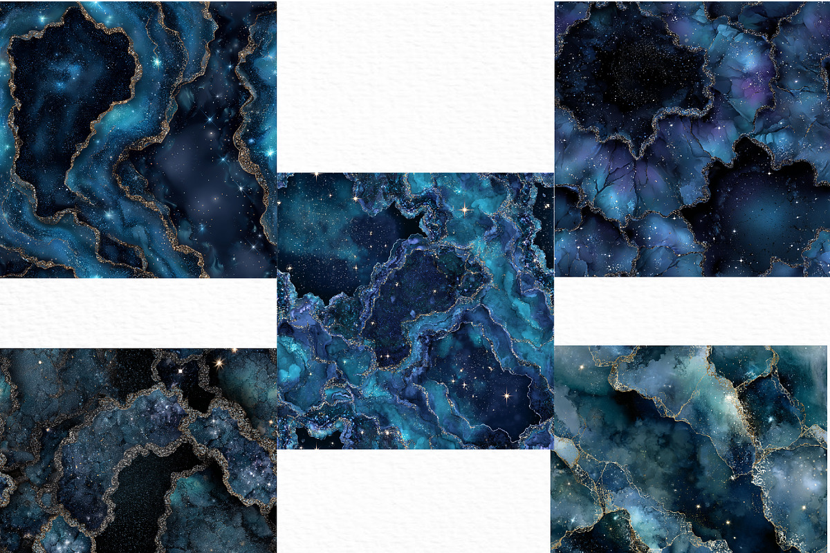 Blue ink digital paper, an Illustration by Craft Nest (Photo 4 of 6)