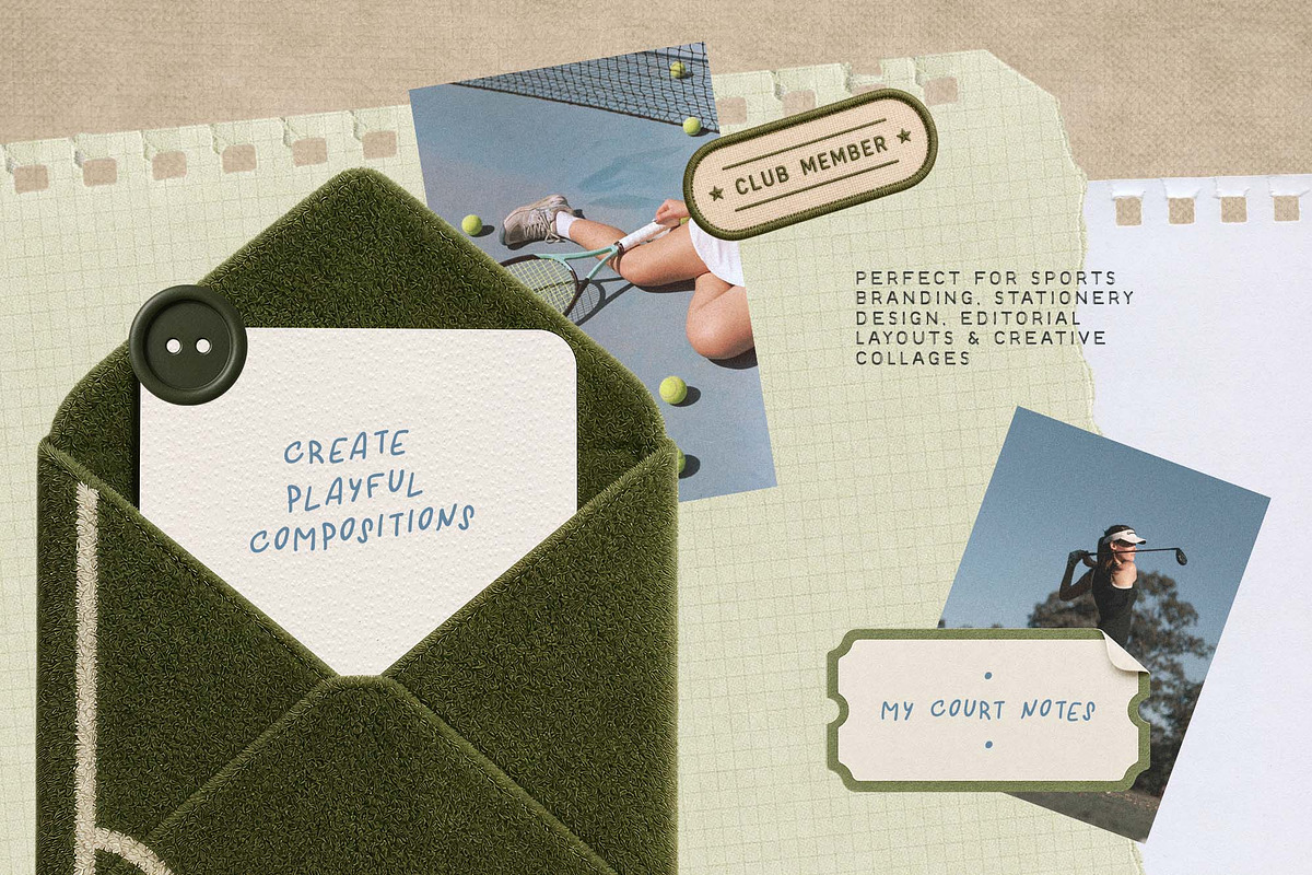 Playful Sports Stationery, an Object Graphic by DigARTbyHavroshka (Photo 6 of 12)