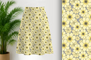 Butter Yellow and Grey Floral, a Pattern Graphic by Sharon Schwalbe (Thumbnail 3 of 8)