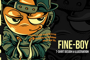 Fine Boy Illustration Template