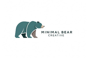Minimal Geometric Bear, a Branding & Logo Template by Logocreative