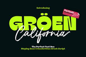 Groen California | Font Duo