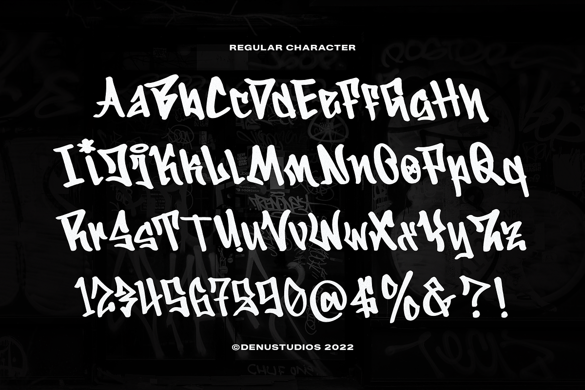 Asphalt Slasher | Graffiti Font, a Handwritten Font by Denustudios (Photo 10 of 12)