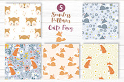 Cute Baby Fox Seamless Patterns Set, a Pattern Graphic by DrawStudio1988 (Thumbnail 2 of 3)