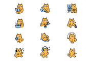 12 Hand-Drawn Cat Illustrations, an Empty State Illustration by Nimart (Thumbnail 4 of 11)