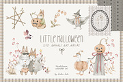 Little Halloween. Watercolor animals, a Seasonal Illustration by Kreker Kate (Thumbnail 1 of 13)