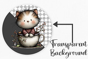 Whimsical Cute Cat Clipart Bundle, an Illustration by Canvas Craft (Thumbnail 2 of 7)