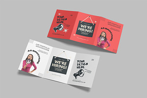 A5 Trifold Brochure Mockup