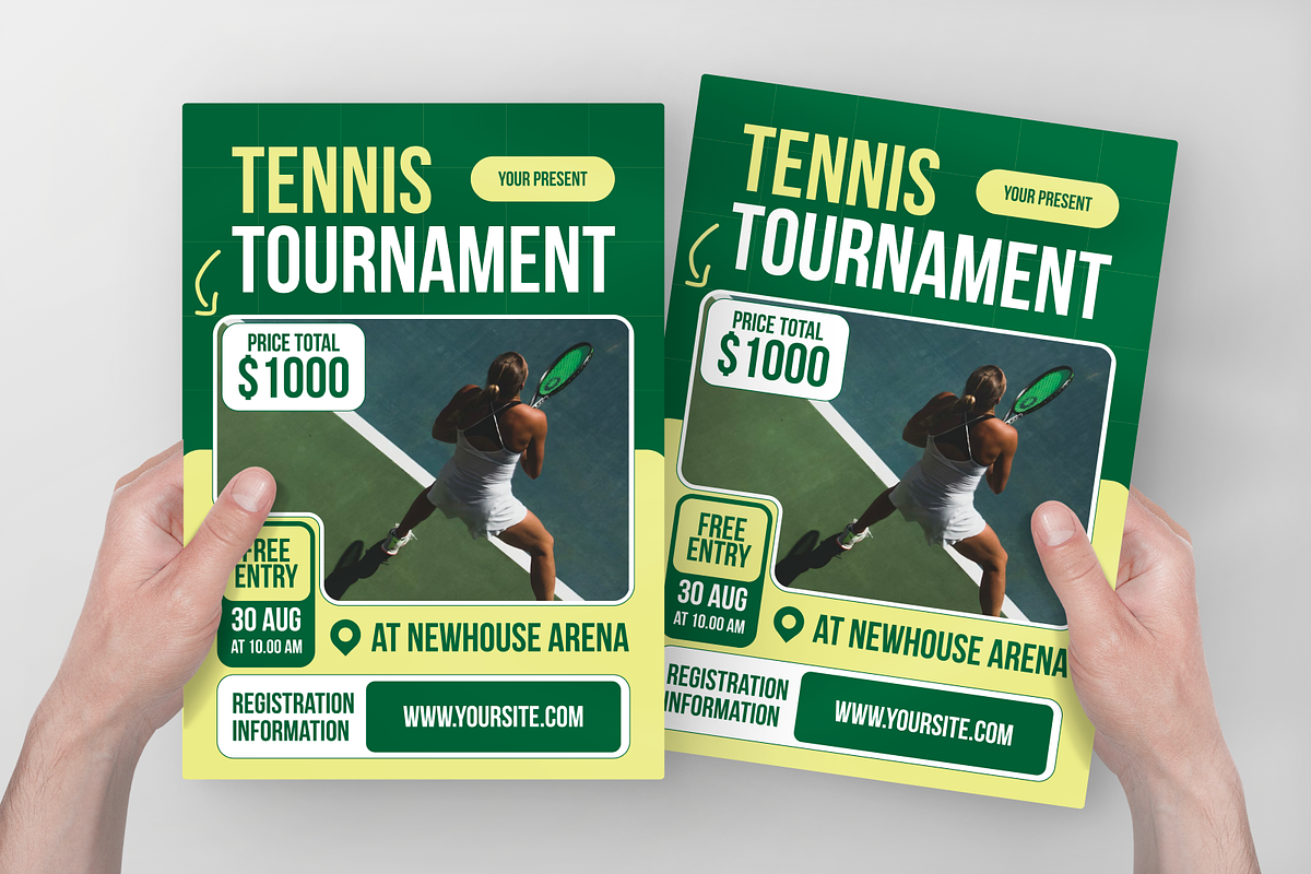 Tennis Tournament Flyer, a Flyer Template by Annora Studio (Photo 6 of 6)