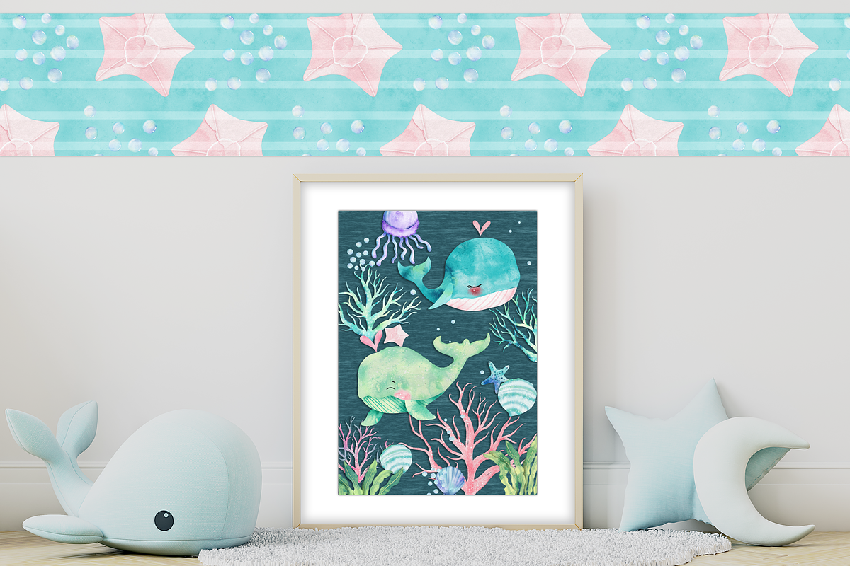Oceanic Wonders Watercolor Clipart, an Animal Illustration by K&M Design Studio (Photo 2 of 7)