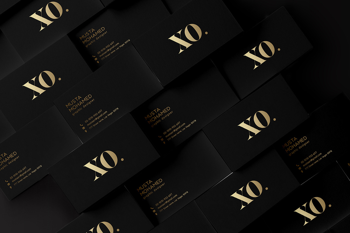 Black x Gold Business Card, a Business Card Template by MustaART (Photo 2 of 2)