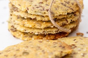 Homemade pastry organic food seeds cookies plate, a Food & Drink Photo by Photo Drive Studio