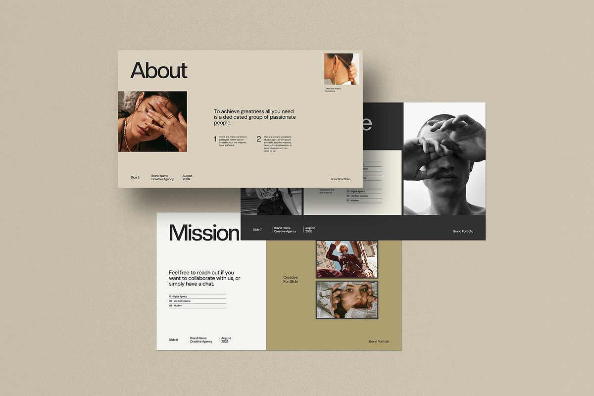 Brand Portfolio Template, a Presentation Template by SlideStock (Photo 3 of 9)