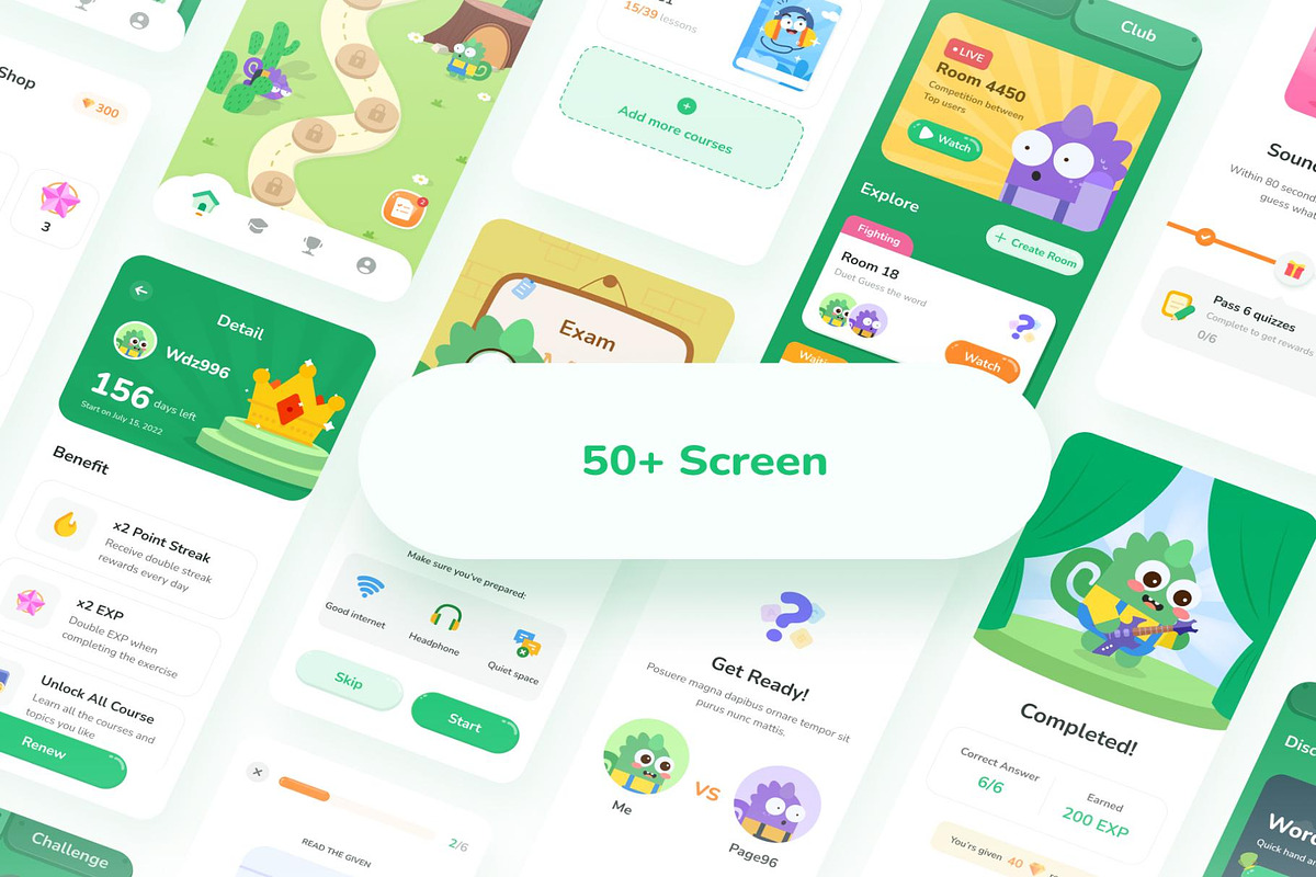Pidu - Learning English App UI Kit, an UI Kit Template by Lumina_ui_ux202 (Photo 4 of 4)