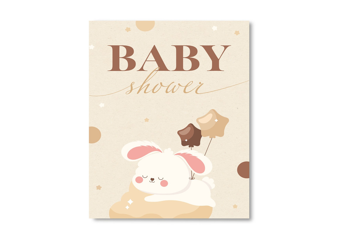 Minimalist Baby Shower Card, a Templates & Theme by studiogstock (Photo 2 of 3)