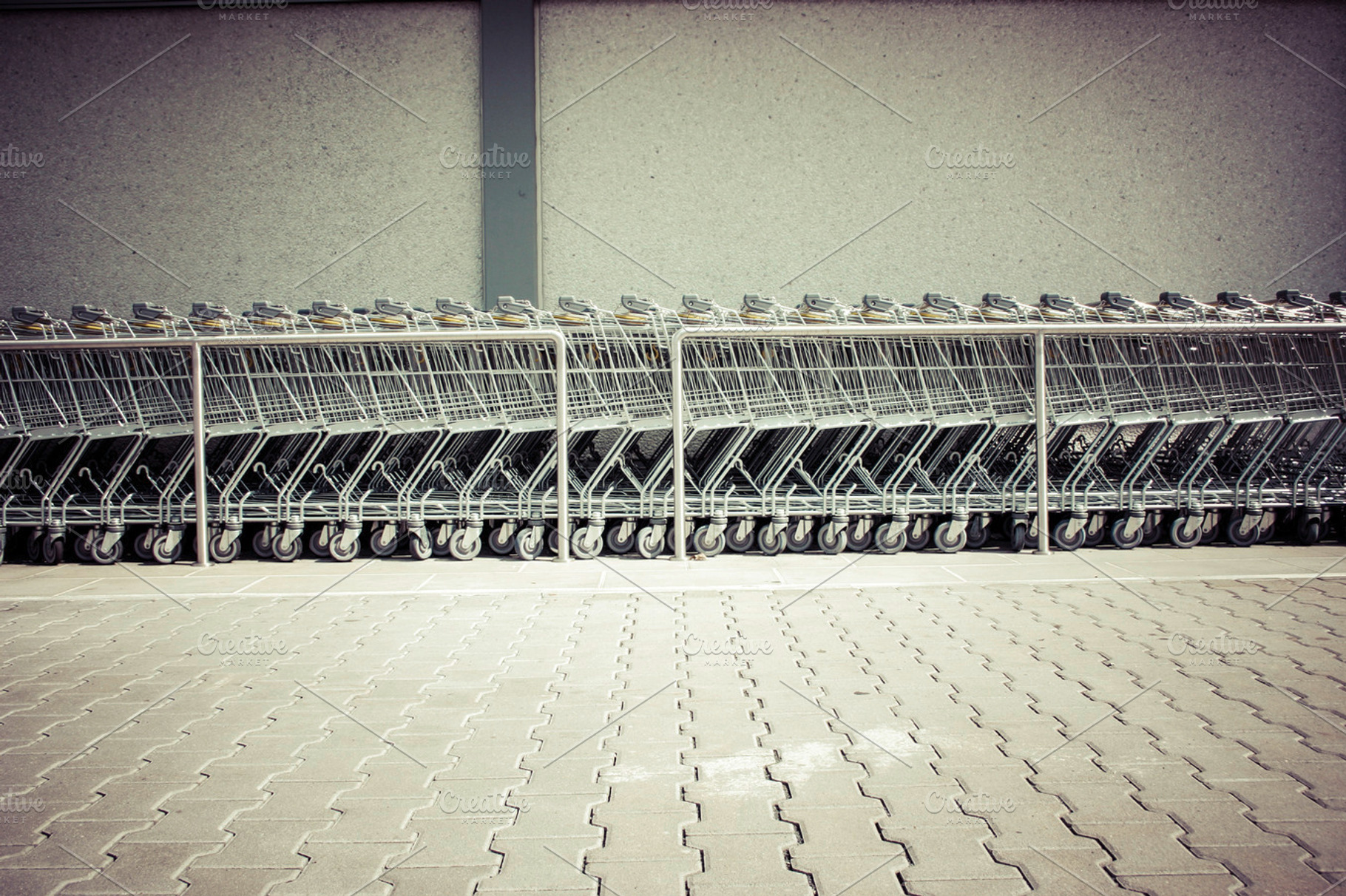 Shopping cart stock photo