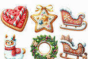 Christmas Cookies Sublimation Clipar, an Illustration by Craft Nest (Thumbnail 4 of 6)