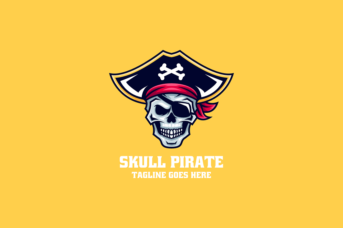 Skull Pirate Mascot Cartoon Logo, a Branding & Logo Template by Artnivora.Std