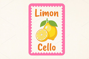 Vintage Limoncello PNG, a Seasonal Illustration by Canvas Craft