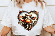 Funny Peeking Valentine Cow Clipart, an Illustration by designcity5 (Thumbnail 3 of 5)
