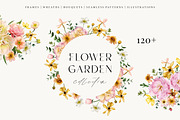 Flower Garden watercolor collection, a Decorative Illustration by Diana Askarova Art (Thumbnail 1 of 11)