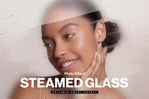 Steamed Glass Photo Effect Template