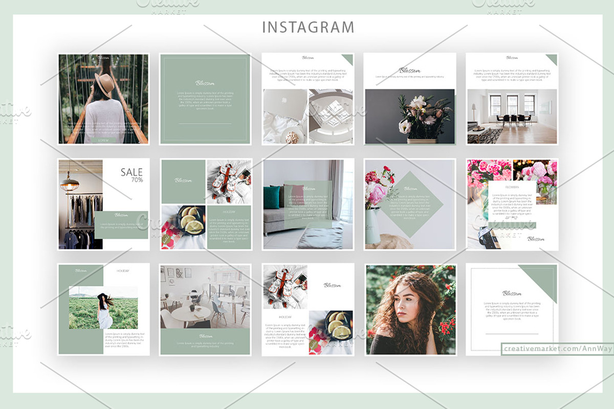 Social Media Pack / Kit 1, a Social Media Template by Blossom (Photo 2 of 5)