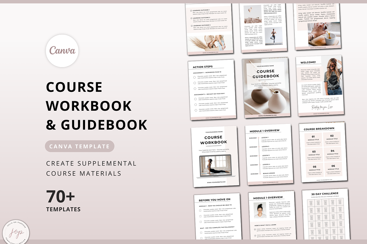 Course Creator Canva Template Bundle, a Presentation Template by Julia On Purpose (Photo 4 of 10)