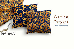 3 Seamless Oriental Patterns