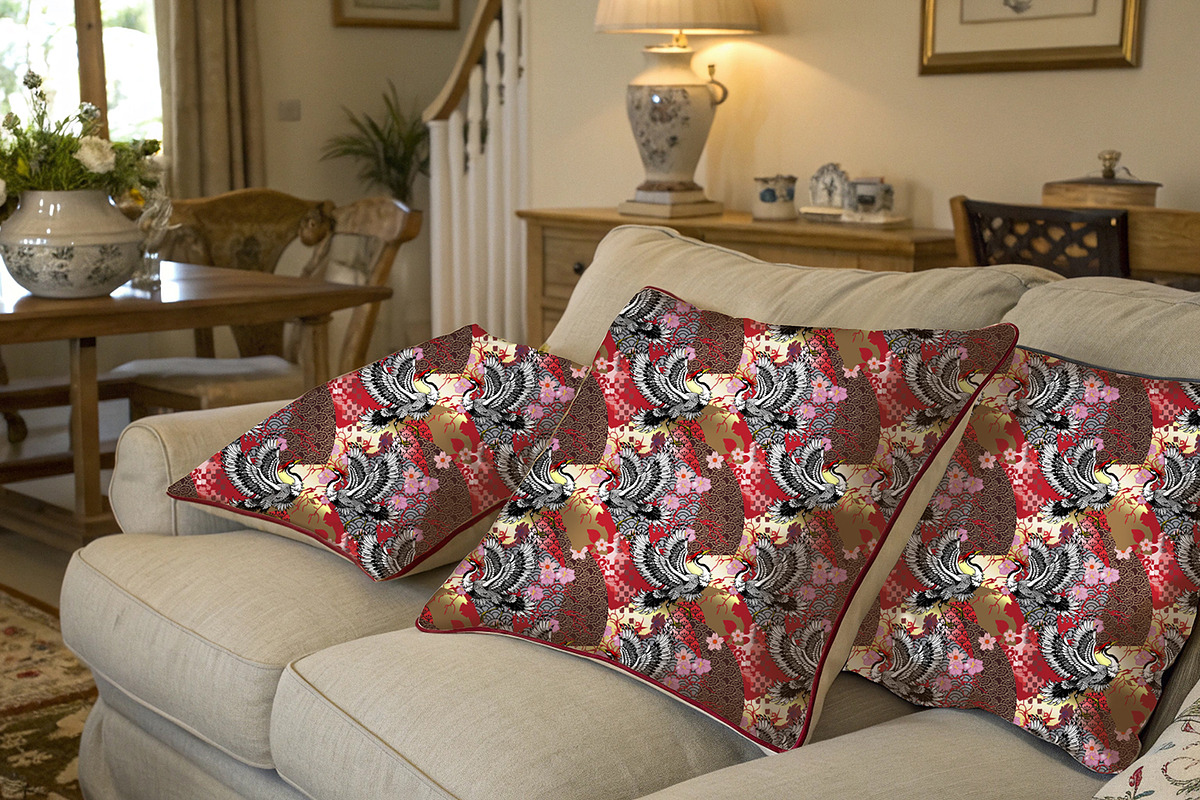 Crane. Seamless abstract pattern, a Pattern Graphic by Designs by Helen Trupak (Photo 3 of 3)