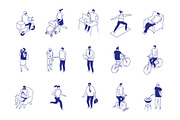 150+ Isometric Line People Set, a Person Illustration by Vector_Art (Thumbnail 10 of 16)