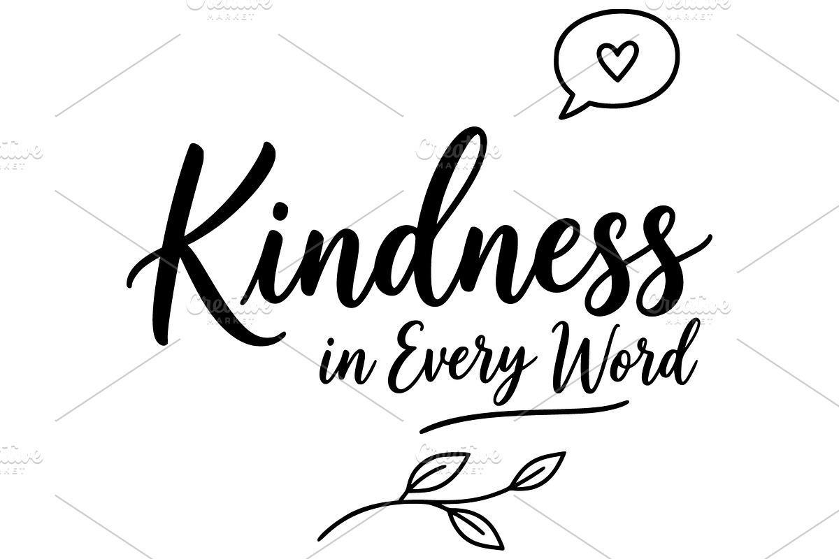 Kindness in Every Word Line Art, an Object Illustration by Ghagra (Photo 2 of 7)