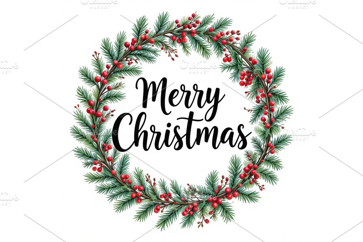 Merry Christmas Quote designs, a Seasonal Illustration by Creative design (Photo 3 of 7)