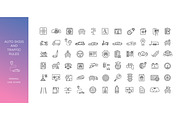 Auto Skills Line Icons, an Outline Icon by Tettygreen (Thumbnail 1 of 2)