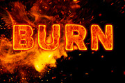 Fire Text Effect Photoshop Action, an Action Add-On by DESIGNAVO (Thumbnail 2 of 6)