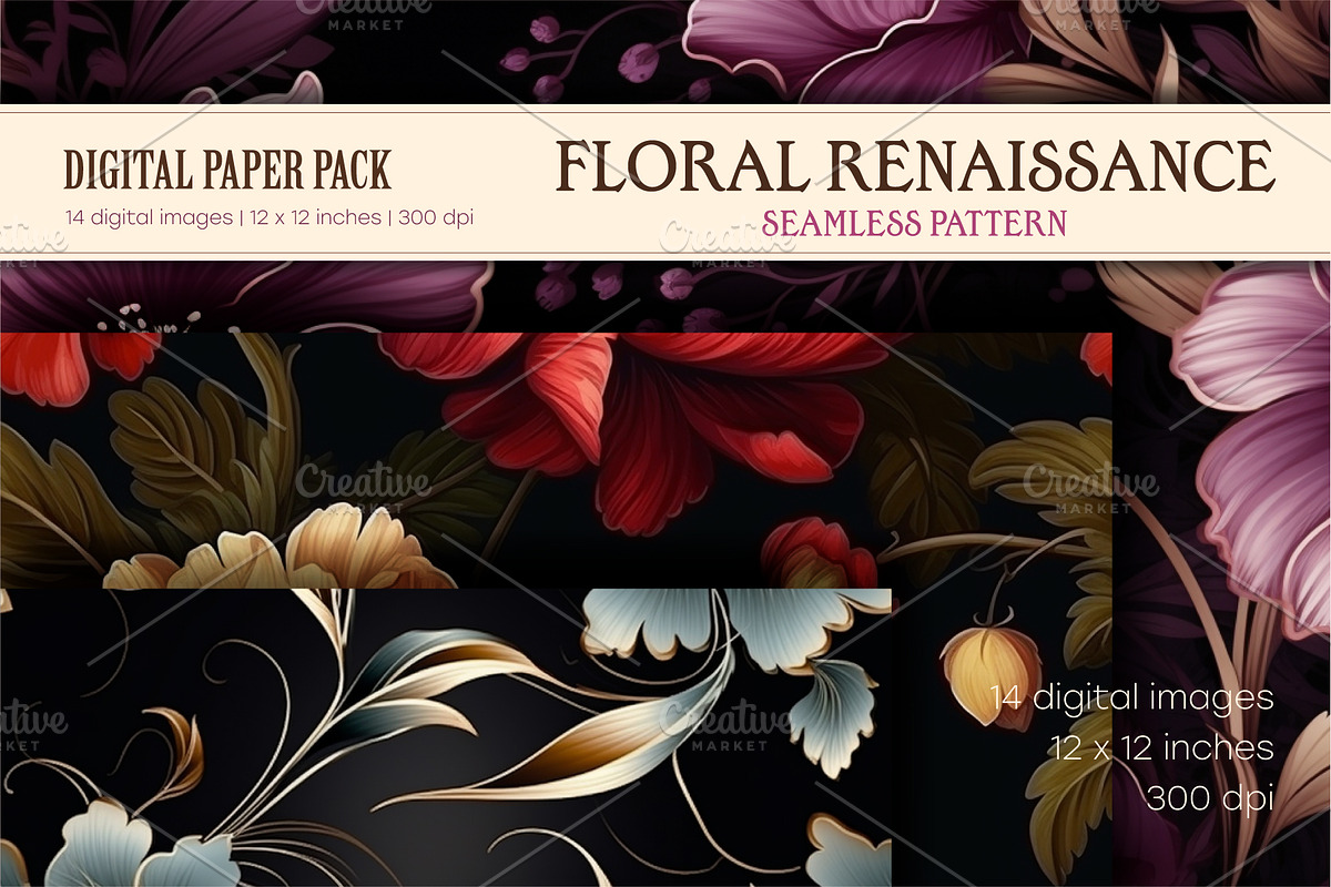 Floral Seamless Patterns 11., a Pattern Graphic by KENO Mascots (Photo 2 of 8)