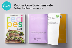 Recipes Book Canva A4 Template