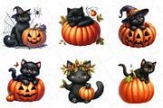 Black Cat in Pumpkin Halloween, an Illustration by DreamPrint404 (Thumbnail 3 of 4)