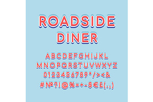 Roadside Diner Header Vintage Font