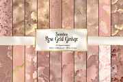 Rose Gold Ginkgo Digital Paper, a Texture Graphic by Digital Curio (Thumbnail 1 of 5)