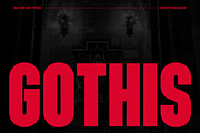 Gothis | Bold Sans Serif Font, a Sans Serif Font by Mahesans Co (Thumbnail 1 of 11)