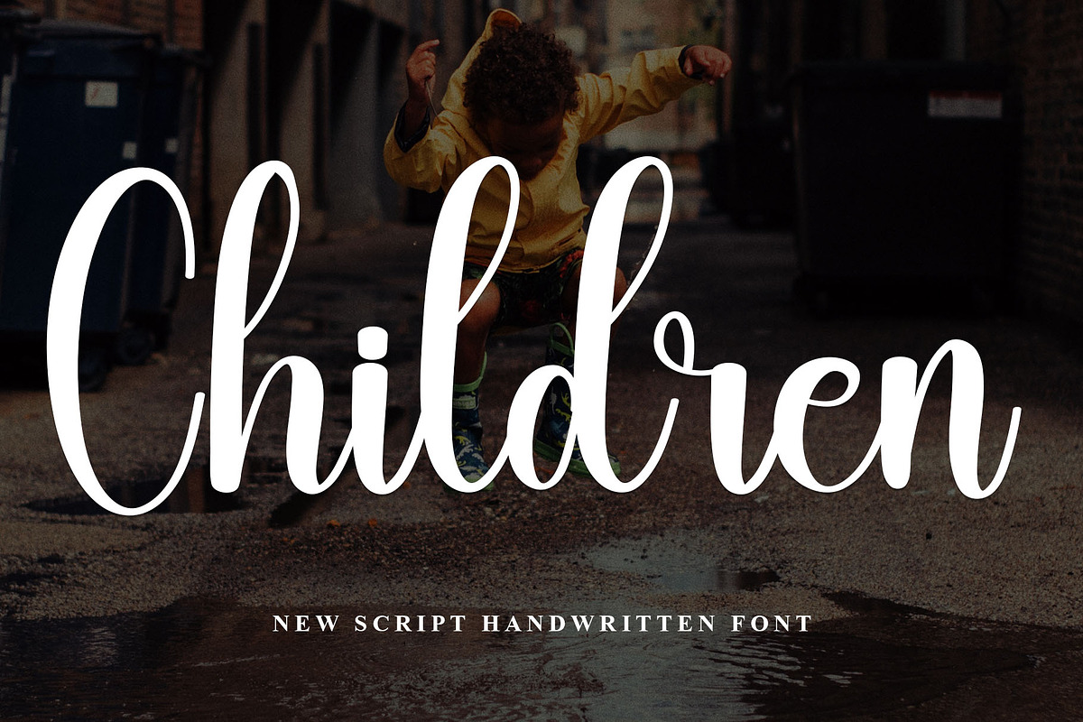 Children, a Script Font by FreshTypeINK (Photo 1 of 7)