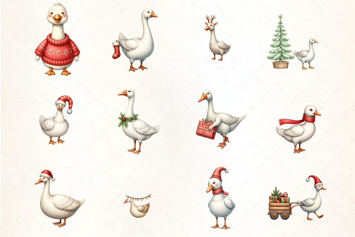 Christmas Vibes, Christmas Goose Png, an Illustration by CrexoraLab (Photo 2 of 5)