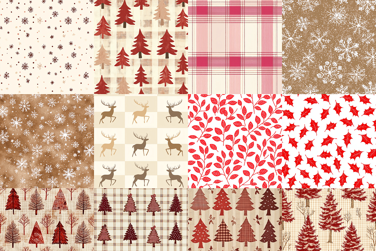 Country Christmas Digital Paper, a Background Graphic by LA Design (Photo 4 of 10)